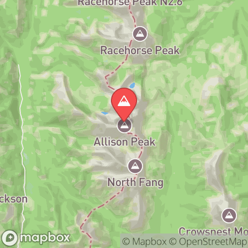 Map of Allison Peak