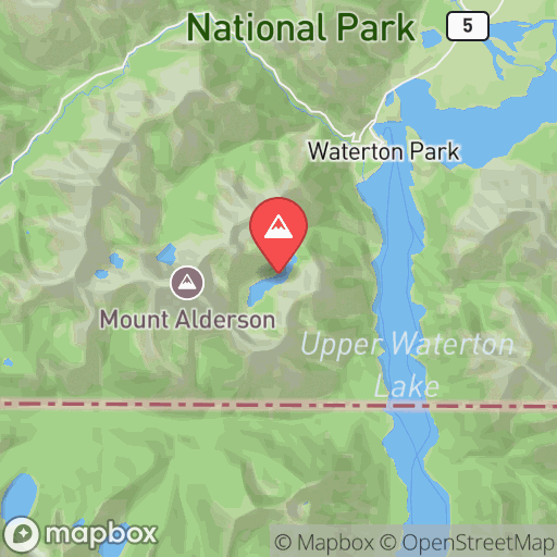 Map of Bertha Lake