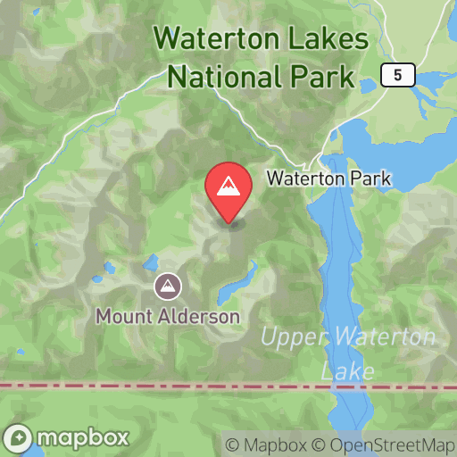 Map of Bertha Peak
