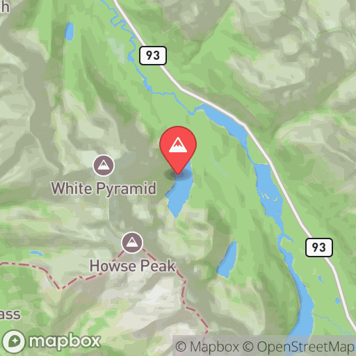 Map of Cirque & Chephren Lakes