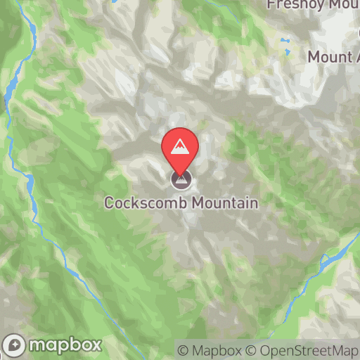 Map of Cockscomb Mountain
