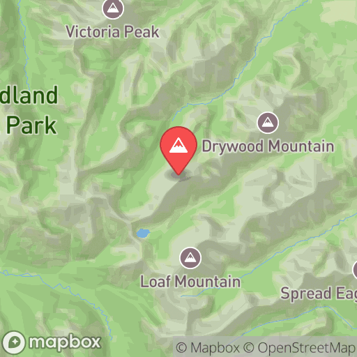 Map of Drywood Mountain north