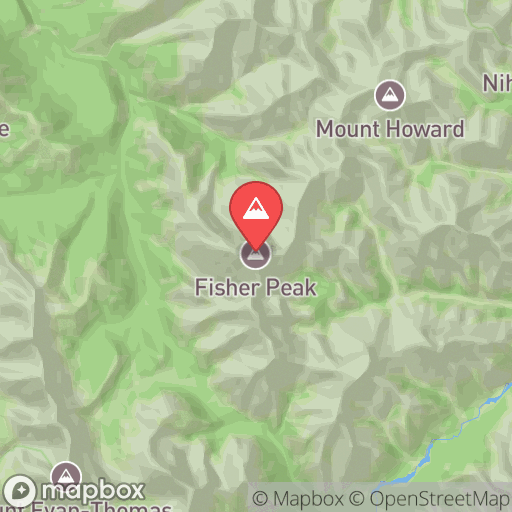 Map of Fisher Peak