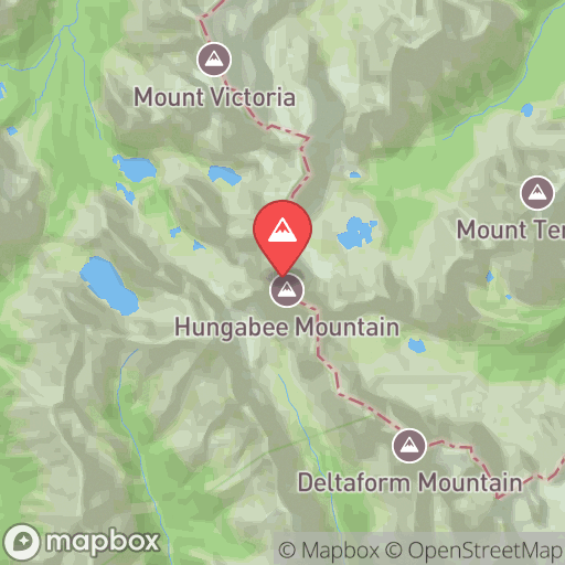 Map of Hungabee Mountain
