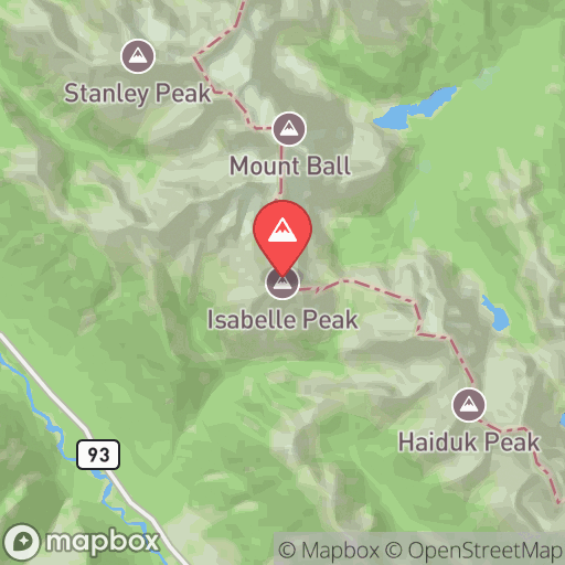 Map of Isabelle Peak