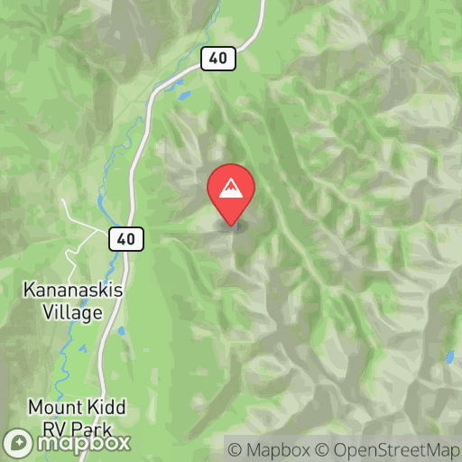 Map of Kananaskis Peak