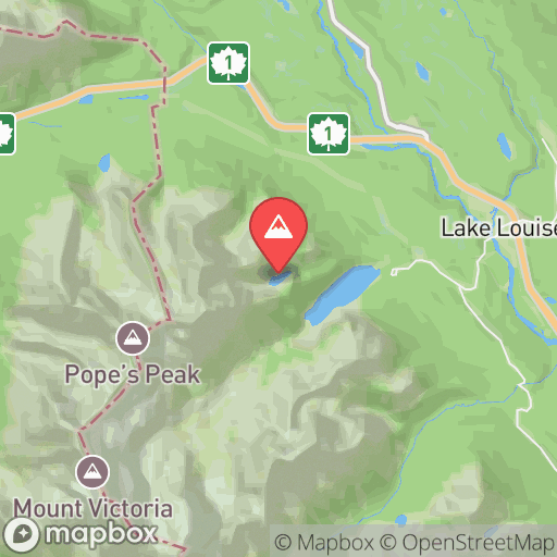 Map of Lake Agnes & Beehives
