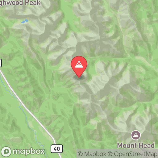 Map of Lineham Creek Peaks