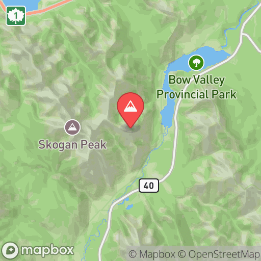 Map of Mary Barclays Mountain