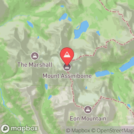 Map of Mount Assiniboine