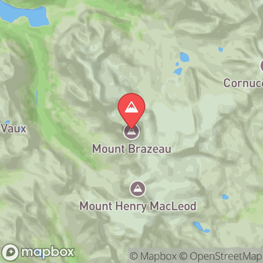 Map of Mount Brazeau
