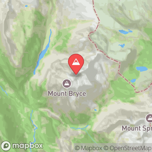 Map of Mount Bryce - Northeast Peak