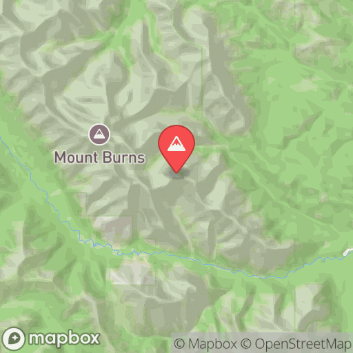 Map of Mount Burns East Peak