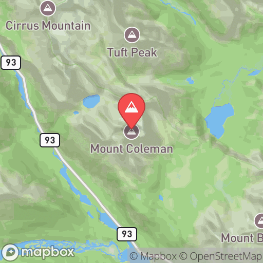 Map of Mount Coleman