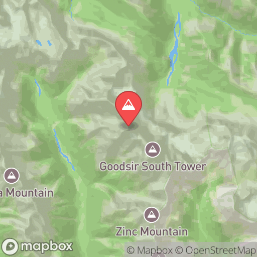 Map of Mount Goodsir - North Tower