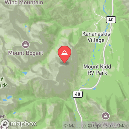 Map of Mount Kidd