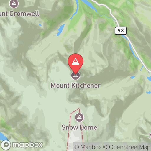 Map of Mount Kitchener