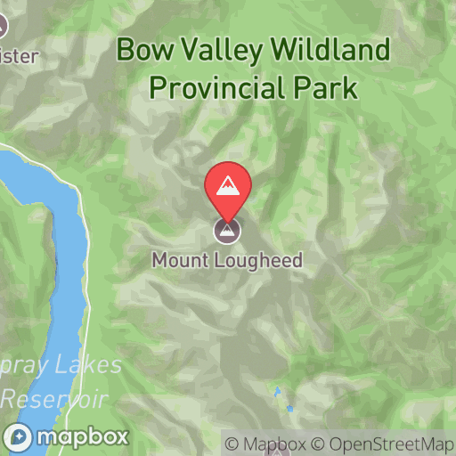 Map of Mount Lougheed traverse