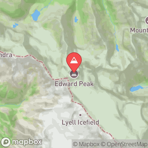 Map of Mount Lyell - Edward Peak