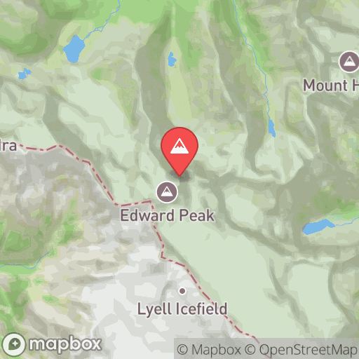 Map of Mount Lyell - Rudolph Peak
