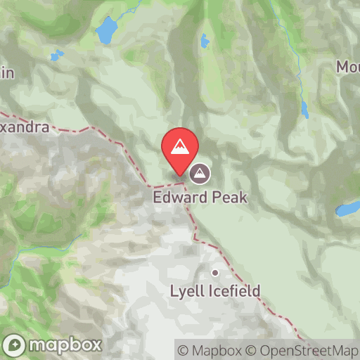 Map of Mount Lyell