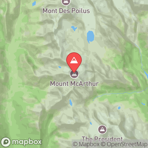 Map of Mount McArthur