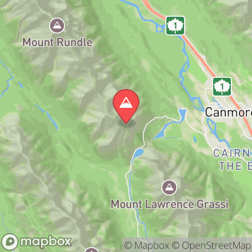 Map of Mount Rundle East End
