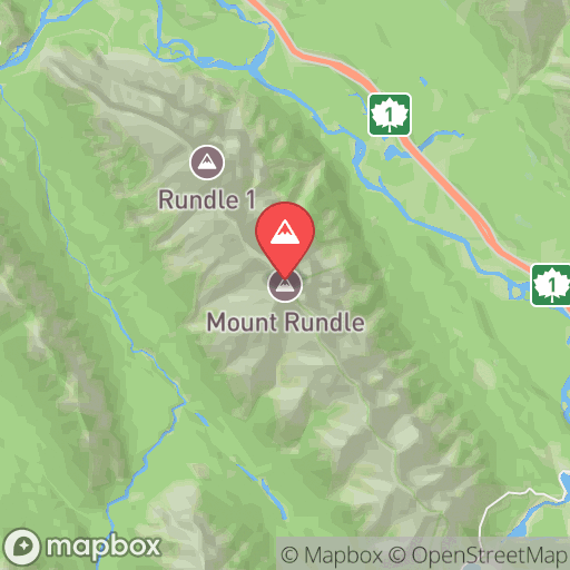 Map of Mount Rundle