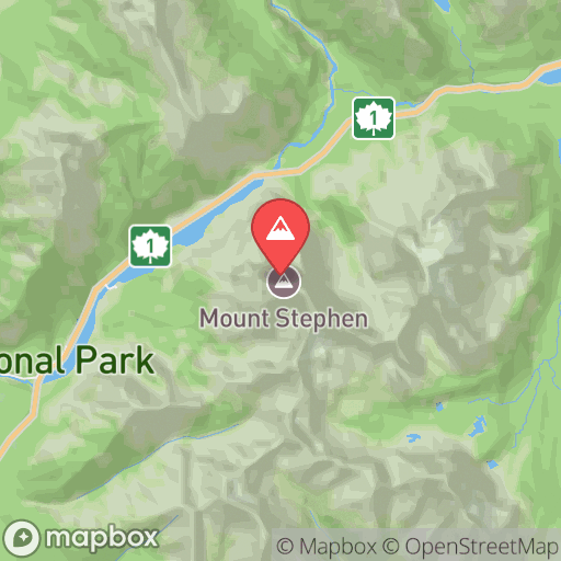Map of Mount Stephen