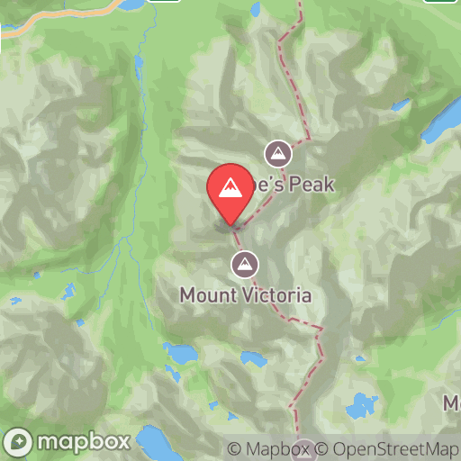 Map of Mount Victoria, North Peak