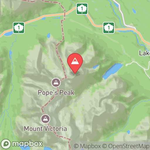 Map of Mount Whyte