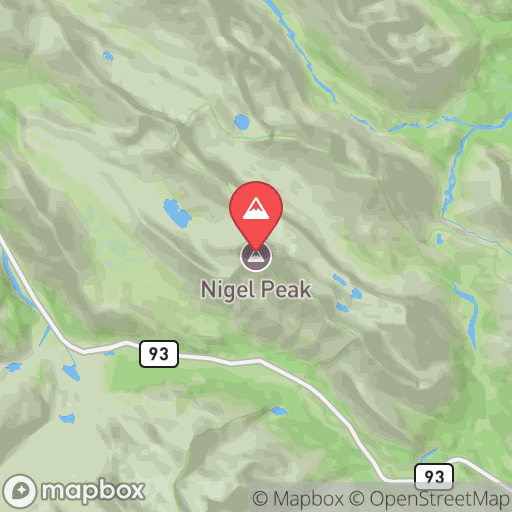Map of Nigel Peak