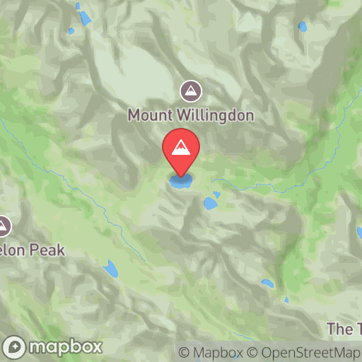 Map of Pipestone Pass + Devon Lakes