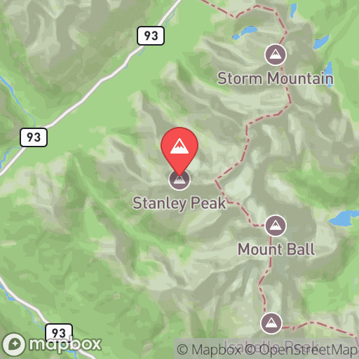 Map of Stanley Peak
