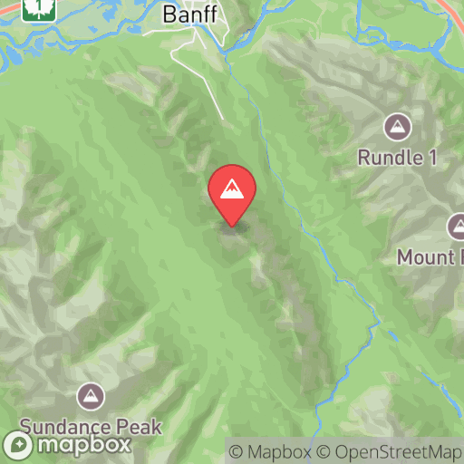 Map of Sulphur Mountain Gondola trail