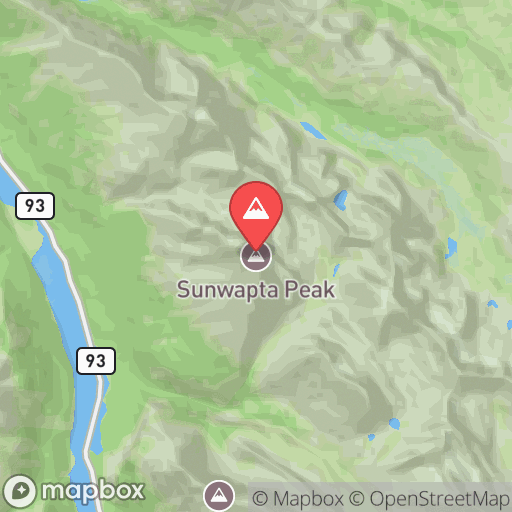 Map of Sunwapta Peak