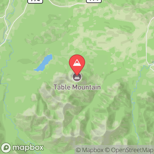Map of Table Mountain
