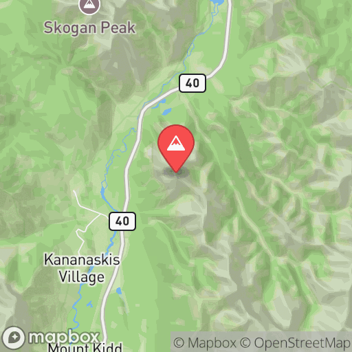 Map of Wasootch Peak